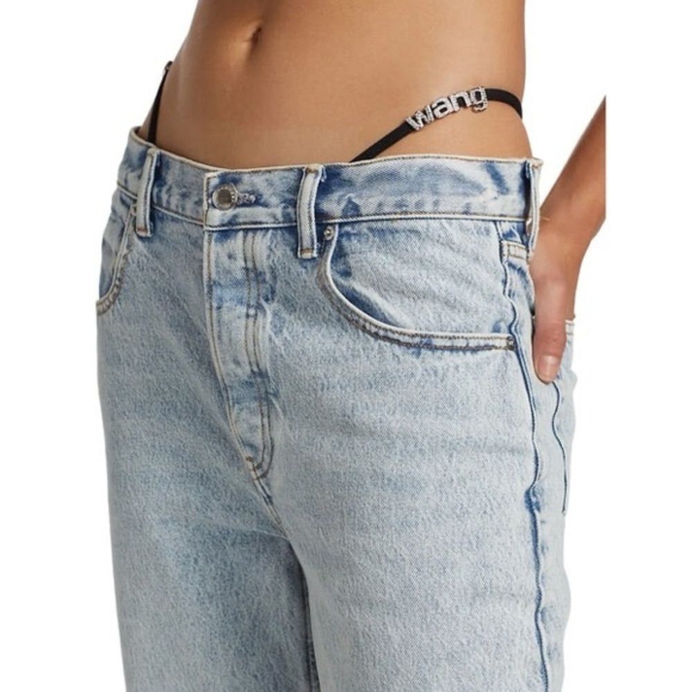 Alexander Wang Thong Rhinestone Embellished jeans